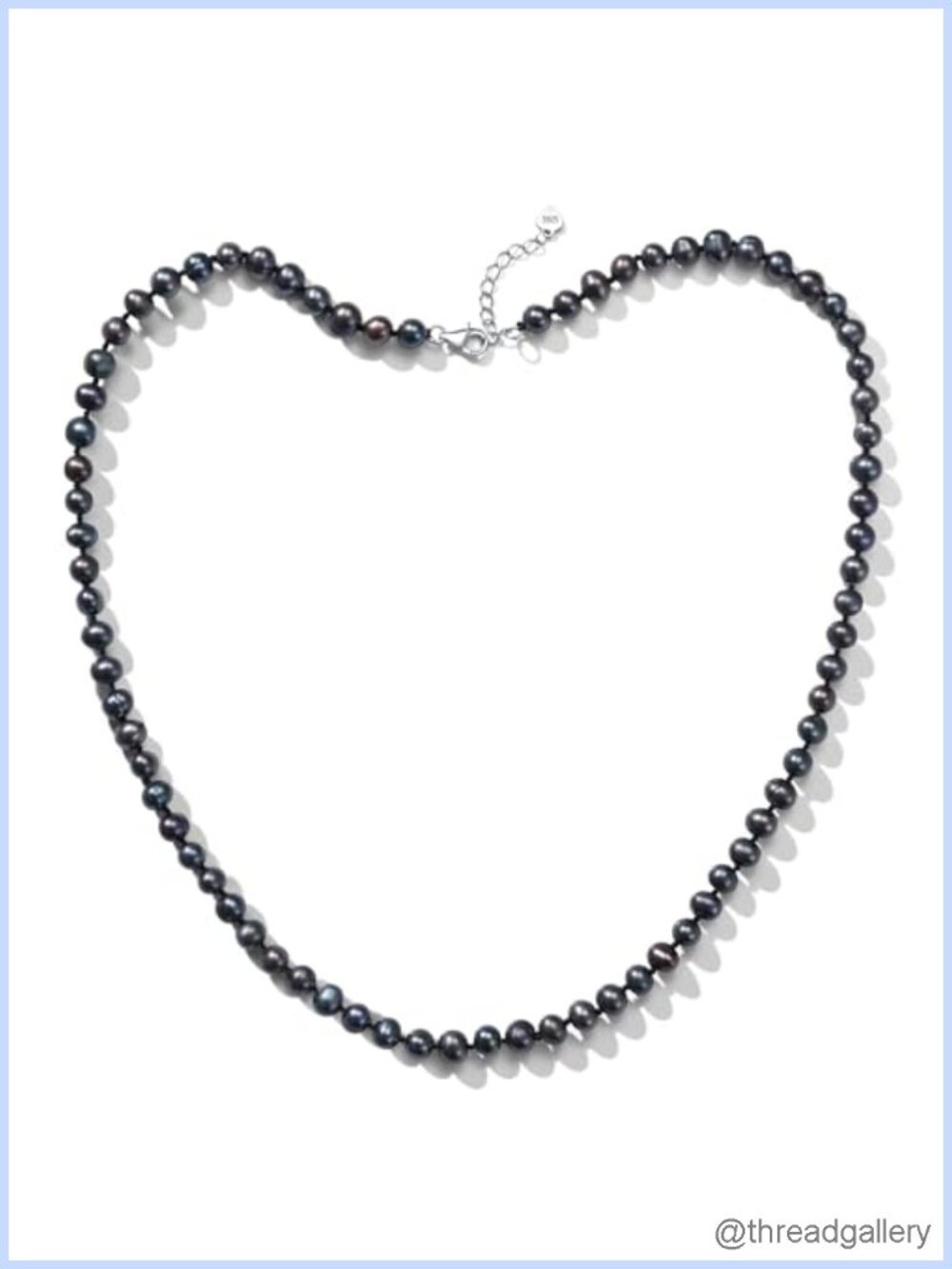 Pearl Strand Necklace 5.5-6mm 925 Silver Clasp 18+2IN Women